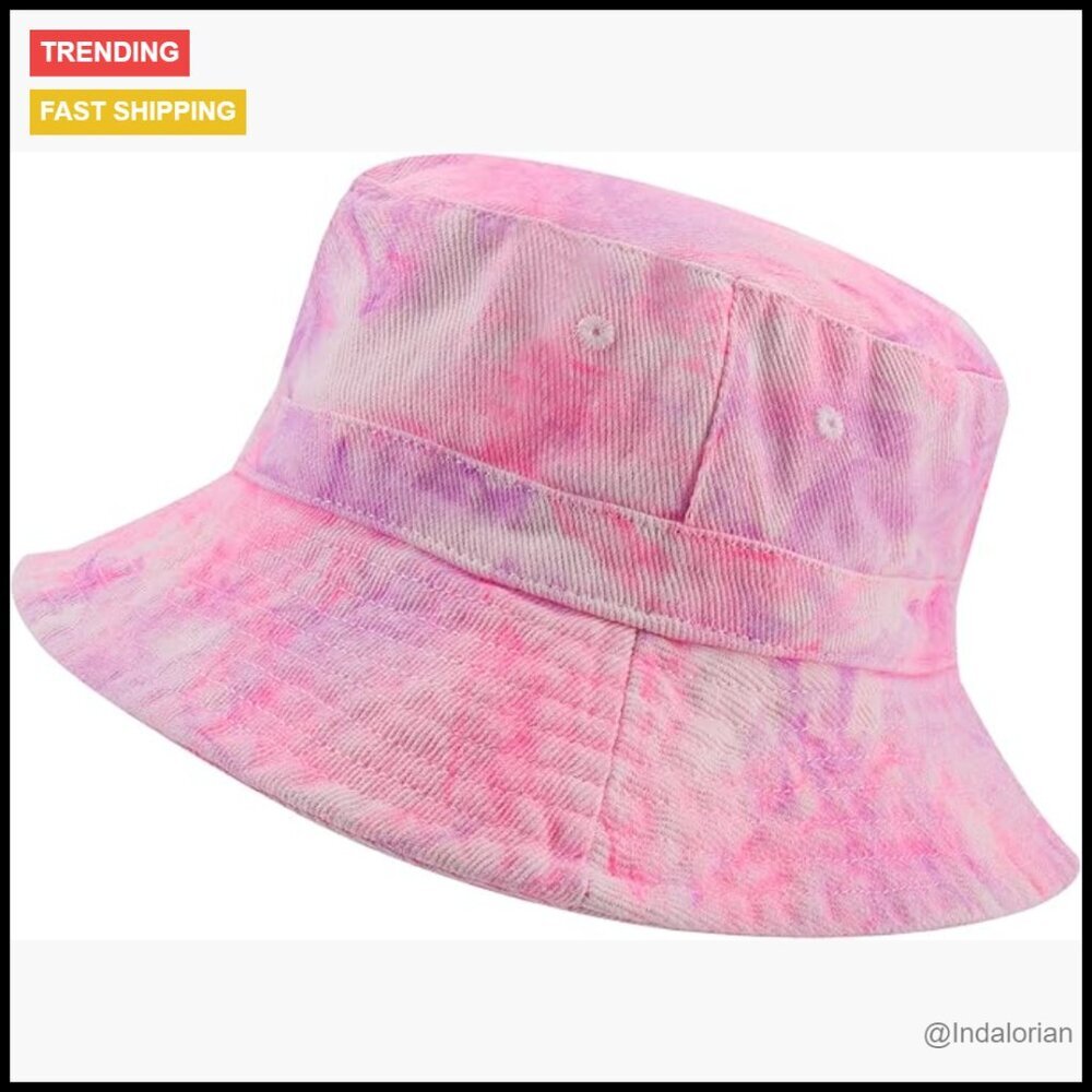 Cotton Packable Bucket Hat Unisex Sun Protection Outdoor Beach Vacation